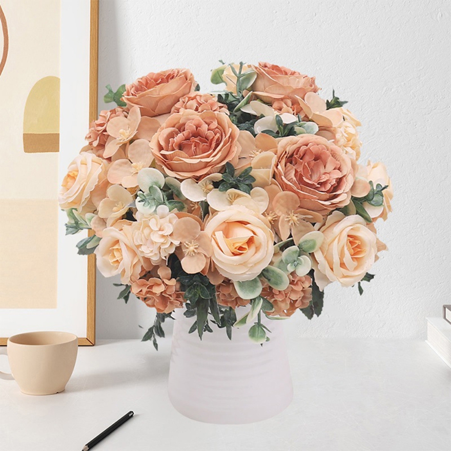 Bonsai Garden Festival - Artificial Flower Silk Peony Rose Hydrangea