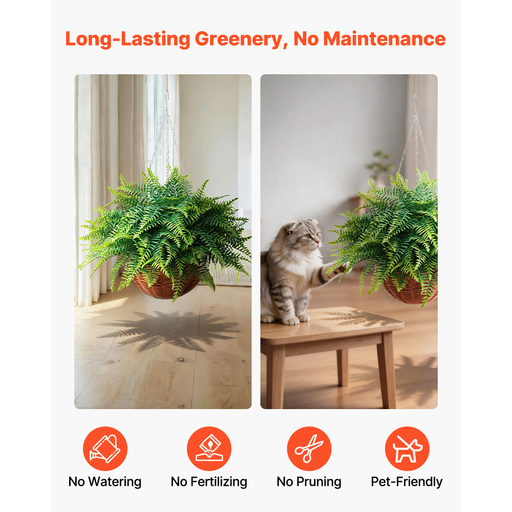 Artificial Ferns, 2 Pcs Fake H - Bonsai Garden Indoor ulasan dan harga