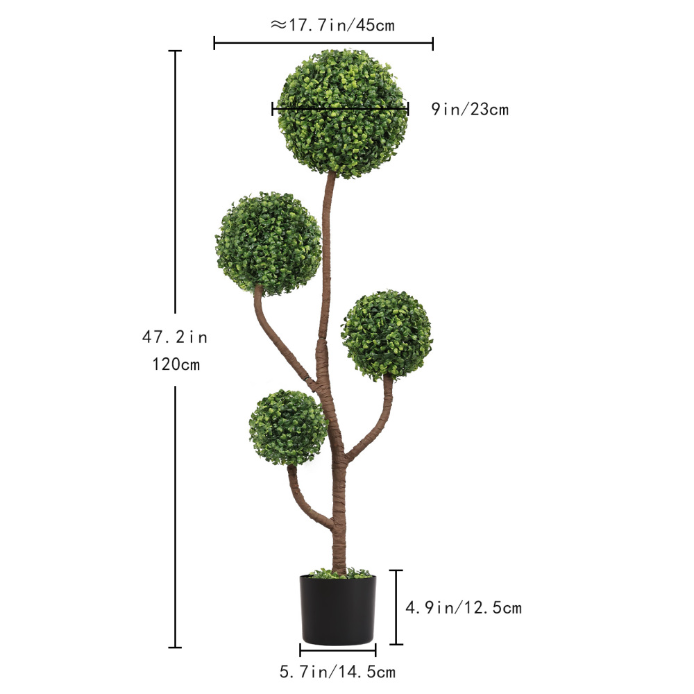 4FT Tall Artificial Boxwood To - Bonsai Garden Indoor ulasan dan harga