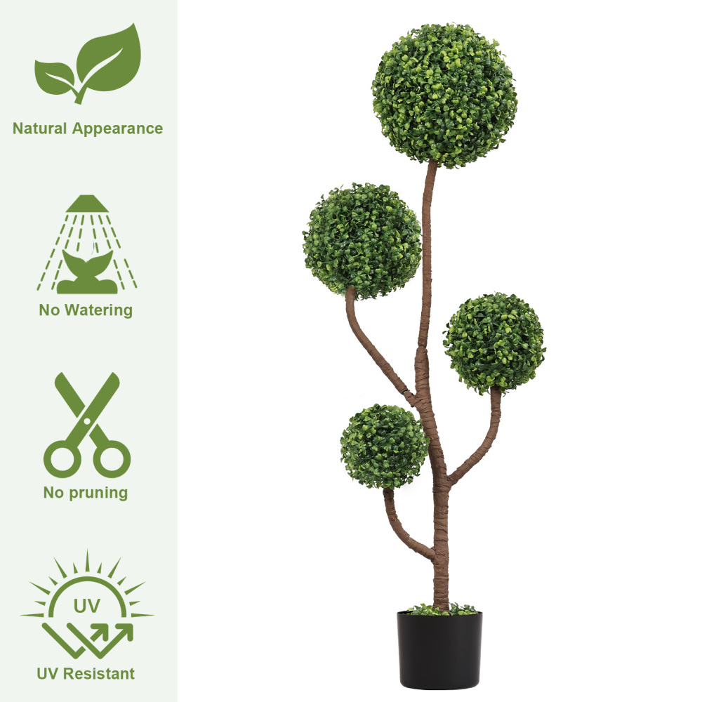 4FT Tall Artificial Boxwood To - Bonsai Garden Indoor ulasan dan harga