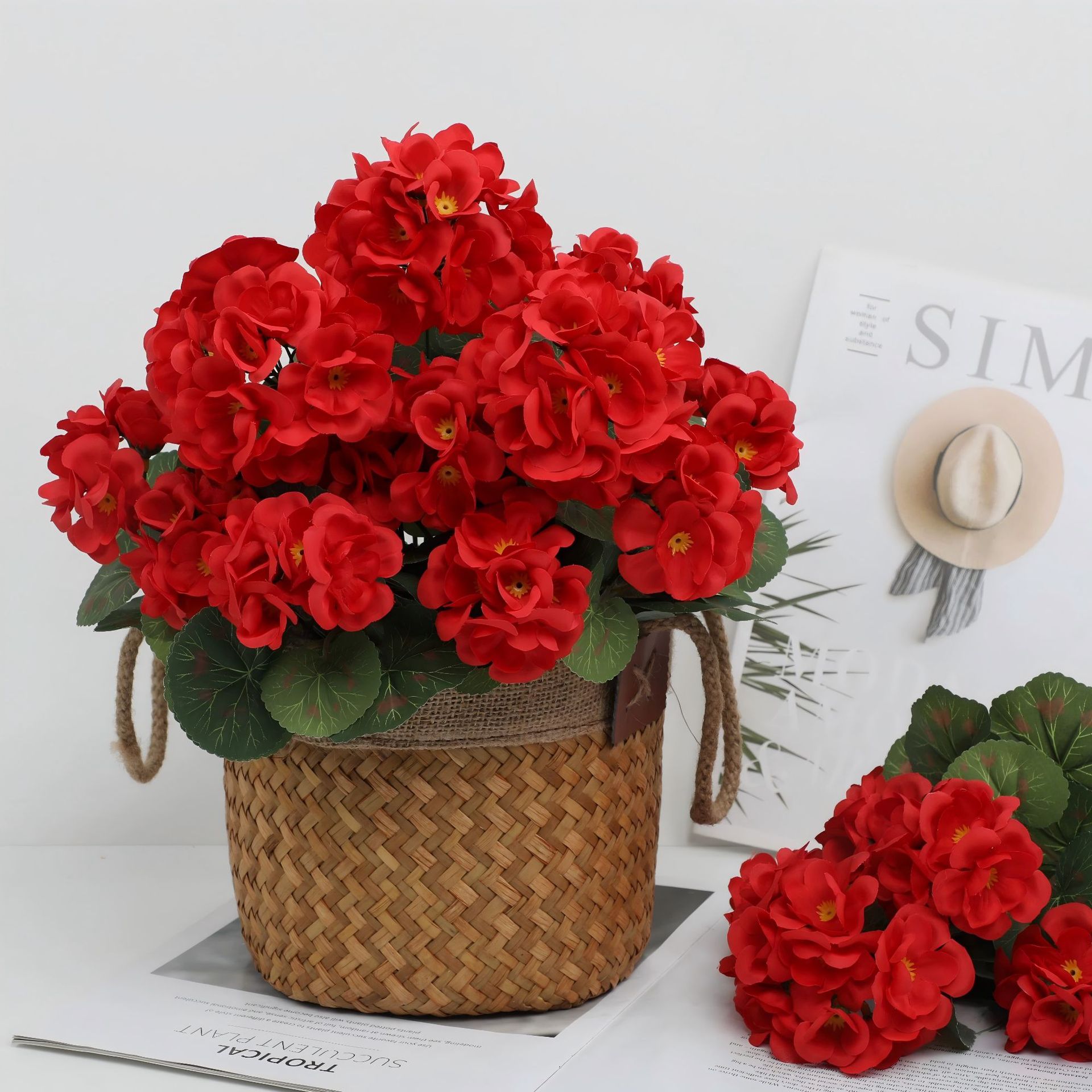 1/3PC Artificial Flower Begoni - Bonsai Garden Festival ulasan dan harga