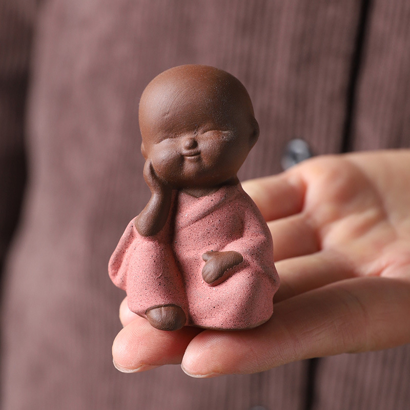 Y Ceramic Mini Monk Figurines  - Bonsai Garden Meaning ulasan dan harga