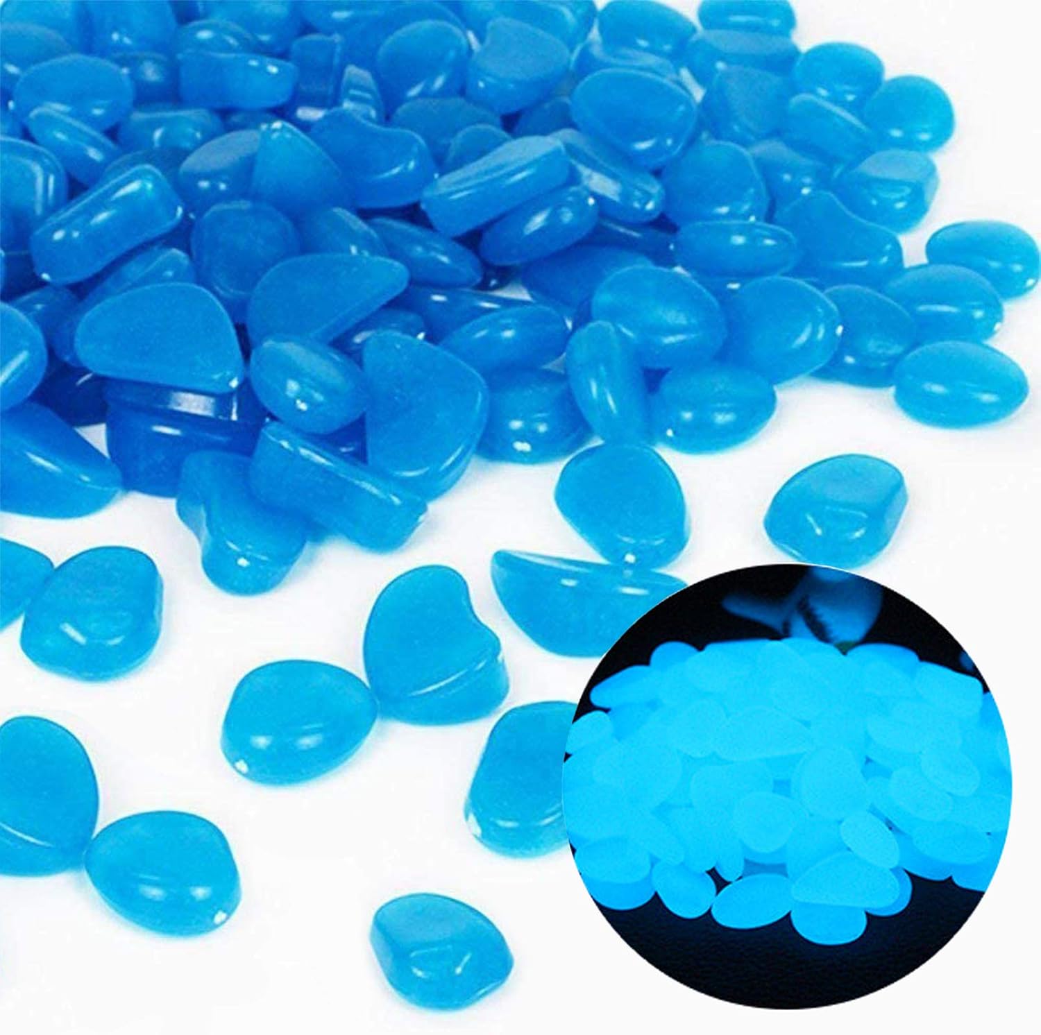 Fish Tank Rocks Glow Blue Pebb - Bonsai Rock Garden ulasan dan harga