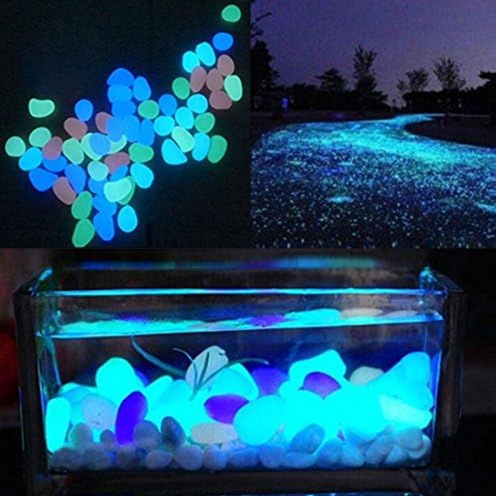 Fish Tank Rocks Glow Blue Pebb - Bonsai Rock Garden ulasan dan harga