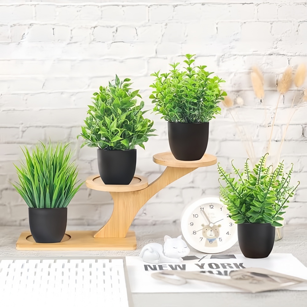 4pcs/set Mini Artificial Plant - Bonsai Garden Indoor ulasan dan harga