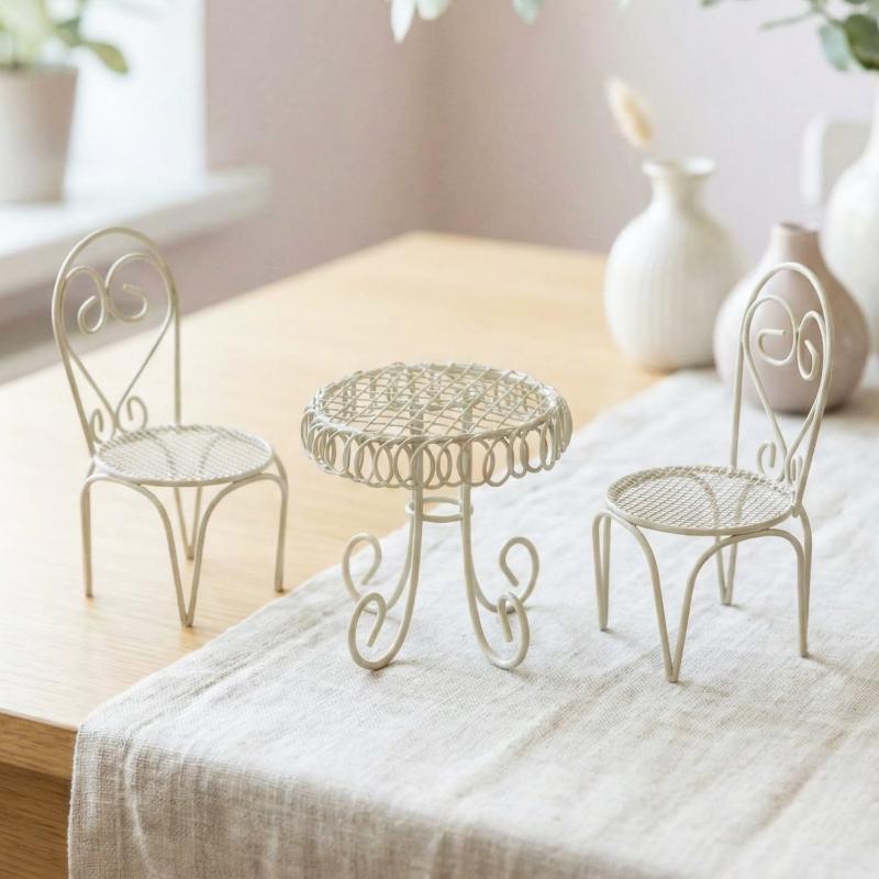 1/3Pcs Dollhouse Garden Displa - Bonsai Garden Bench ulasan dan harga